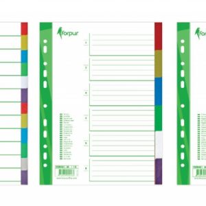 Divider Forpus, A4, 1-5 colors, plastic