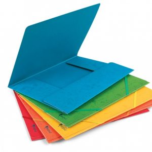 Folder with rubbers Forpus, A4, cardboard, capacity 300 sheets, blue