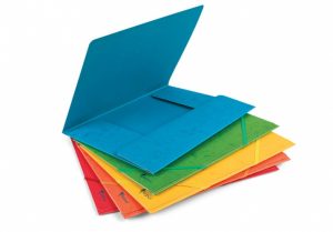 Folder with rubbers Forpus, A4, cardboard, capacity 300 sheets, red