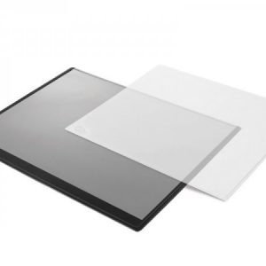 Table mat Forpus, 50x63cm, black with transparent cover Raised 1010-501