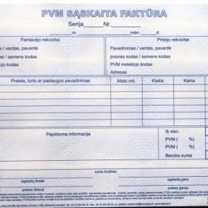 VAT invoice 1+1 SC, A5, 2 × 50 l.