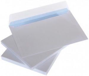 Envelopes with stripe C5 162x229 mm, white 80g , Box 1000 pcs