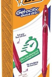 BIC Gell Pen Gelocity QUICK DRY Red, Box 12 pcs. 494671