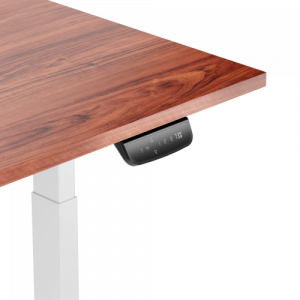 Adjustable Height Table Up Up Bjorn White, Table top M Dark Walnut