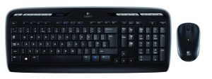 Logitech MK330 Wireless Combo Wireless Keyboard + Mouse, RF Wireless, RUS, Black