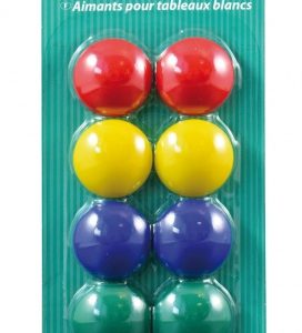 STANGER Whiteboard Magnets set of 8 colours, 1 set 73002