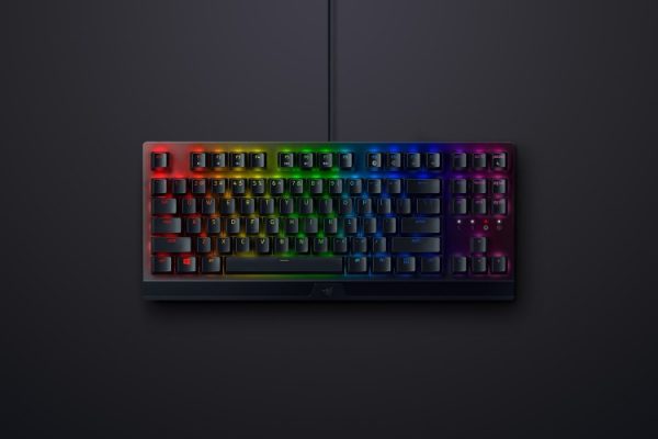 Razer Blackwidow V3 Tenkeyless Wired Gaming keyboard, RGB LED, USB, US, Yellow Switch, Juoda