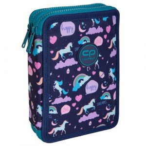 Double decker school pencil case with equipment Coolpack Jumper XL Happy Unicorn