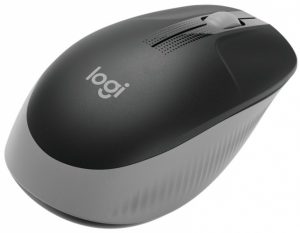 Logitech M190 Full-Size Wireless Mouse, RF Wireless, 1000 DPI, Mid Grey