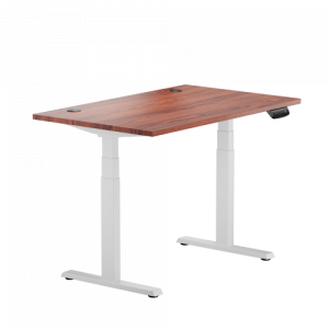 Adjustable Height Table Up Up Thor White, Table top M Dark Walnut