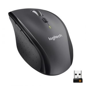 Logitech Marathon M705 Wireless Mouse, RF Wireless, 1000 DPI, Charcoal