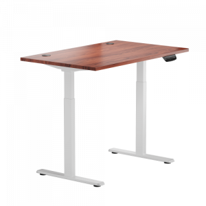 Adjustable Height Table Up Up Bjorn White, Table top M Dark Walnut