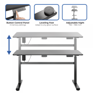 Adjustable Height Table Up Up Balder Black