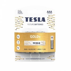 Batteries Tesla AAA Gold+ Alkaline LR03 1250 mAh (4 pcs) (12030420)