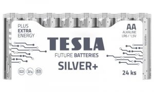 Batteries Tesla AA Silver+ Alkaline LR06 2600 mAh (24 pcs)