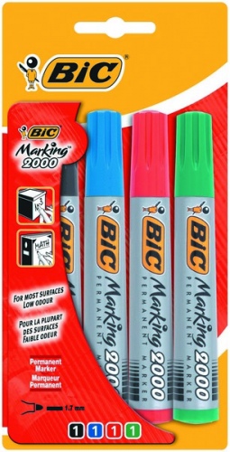 BIC permanent MARKER ECO 2000 2-5 mm, Set 4 colours 020040