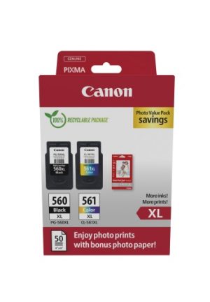 Canon CRG PG-560XL/CL-561XL (3712C008) Ink Cartridge Multipack, BK/CMY