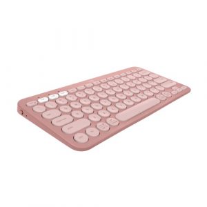 Logitech Pebble Keys 2 K380s Wireless Keyboard, RF Wireless+Bluetooth, US INT, Tonal Rose