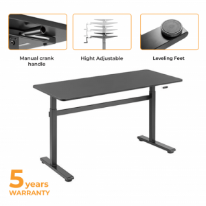 Adjustable Height Table Up Up Loki Black