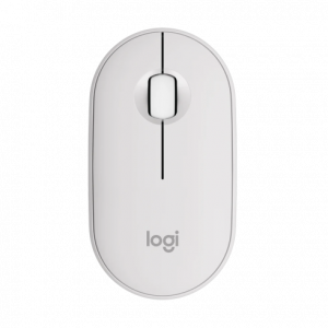 Logitech Pebble 2 M350s Wireless Mouse, RF Wireless + Bluetooth, 4000 DPI, Tonal White