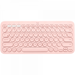 Logitech Pebble Keys 2 K380s Wireless Keyboard, RF Wireless+Bluetooth, US INT, Tonal Rose