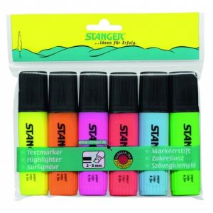 STANGER highlighter, 1-5 mm, set 6 pcs 180008000