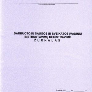 Darbuotojų saugos ir sveikatos įvadinių instruktavimų registracijos žurnalas, A4 (24)  0720-026