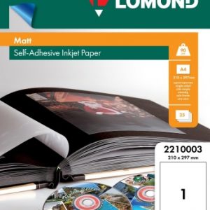 Lomond Self Adhesive Inkjet Photo Paper Matte A4, 25 sheets