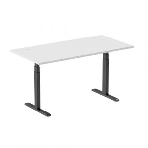 Adjustable Height Table Up Up Thor Black, Table top M White