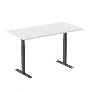 Adjustable Height Table Up Up Bjorn Black, Table top M White