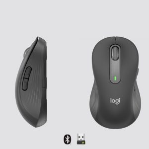 Logitech Signature M650 L Left Wireless Mouse, RF Wireless + Bluetooth, 4000 DPI, Graphite