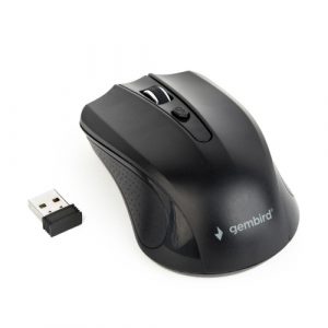 Gembird MUSW-4B-04 Wireless mouse, RF Wireless, Optical 1600 DPI, Black