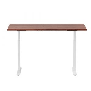 Adjustable Height Table Up Up Bjorn White, Table top M Dark Walnut