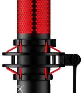 HyperX QuadCast Microphone USB Mini-B, 3.5mm jack, Red Lighting, Black