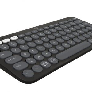 Logitech Pebble Keys 2 K380s Wireless Keyboard, RF Wireless + Bluetooth, US INT, Tonal Graphite