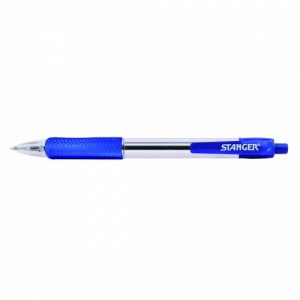 STANGER Ball Point Pens 1.0 Softgrip retractable, blue, 1 pcs. 18000300038