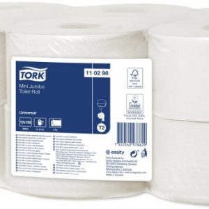 Toilet paper Tork Universal Mini Jumbo T2, 2 layers, 9.1cm x 150m, white 12 pcs