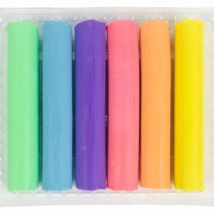 Colorino Pastel plasticine 6 colours round