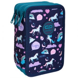 Triple decker pencil case with equipment CoolPack Jumper 3?Happy Unicorn