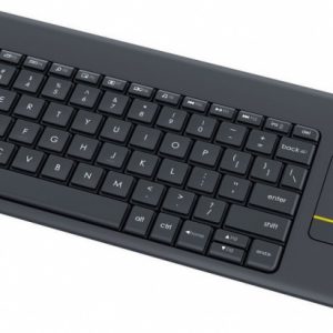 Logitech K400 Plus Touch Wireless Keyboard, RF Wireless, US, Black