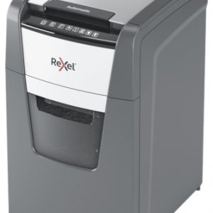 Rexel AutoFeed+ 150M Paper Shredder, Micro-cut shredding, 2x15 mm, 55 dB, P-5, 44 L, Grey/Black