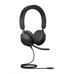 Jabra Evolve2 40 SE MS Stereo Wired Headset, USB-C, Black