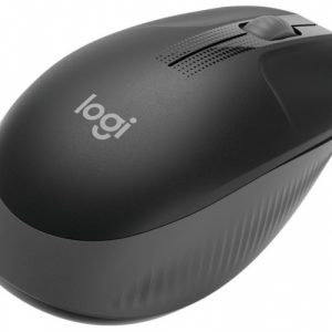 Logitech M190 Full-Size Wireless Mouse, RF Wireless, 1000 DPI, Charcoal