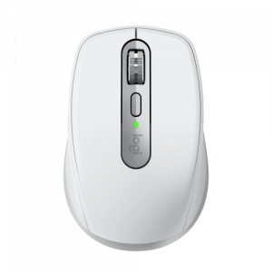 Logitech MX Anywhere 3S Mouse - RF Wireless + Bluetooth, Laser, 8000 DPI, Pale Grey (White)