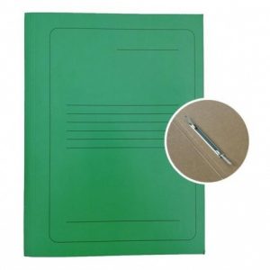 Project File A4 cardboard Smiltainis with metal clip, with print green