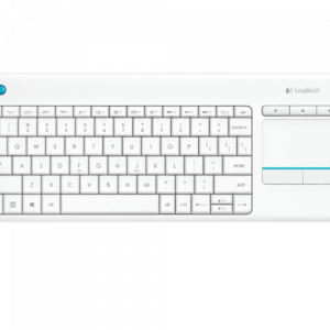 Logitech K400 Plus Touch Wireless Keyboard, RF Wireless, US, White