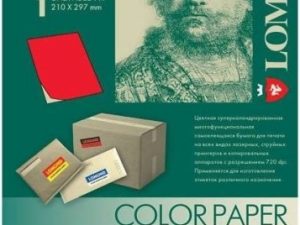 Lomond Self-Adhesive Paper Universal Labels, 1/210x297, A4, 50 sheets, Red neon