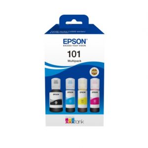 Epson 101 EcoTank (C13T03V64A) Ink Cartridge, Black, Cyan, Magenta, Yellow, Multipack 4 colours