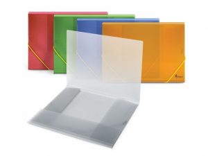 Folder with rubbers Forpus, A4, plastic, capacity 150 sheets, transparent