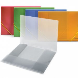 Folder with rubbers Forpus, A4, plastic, capacity 150 sheets, transparent